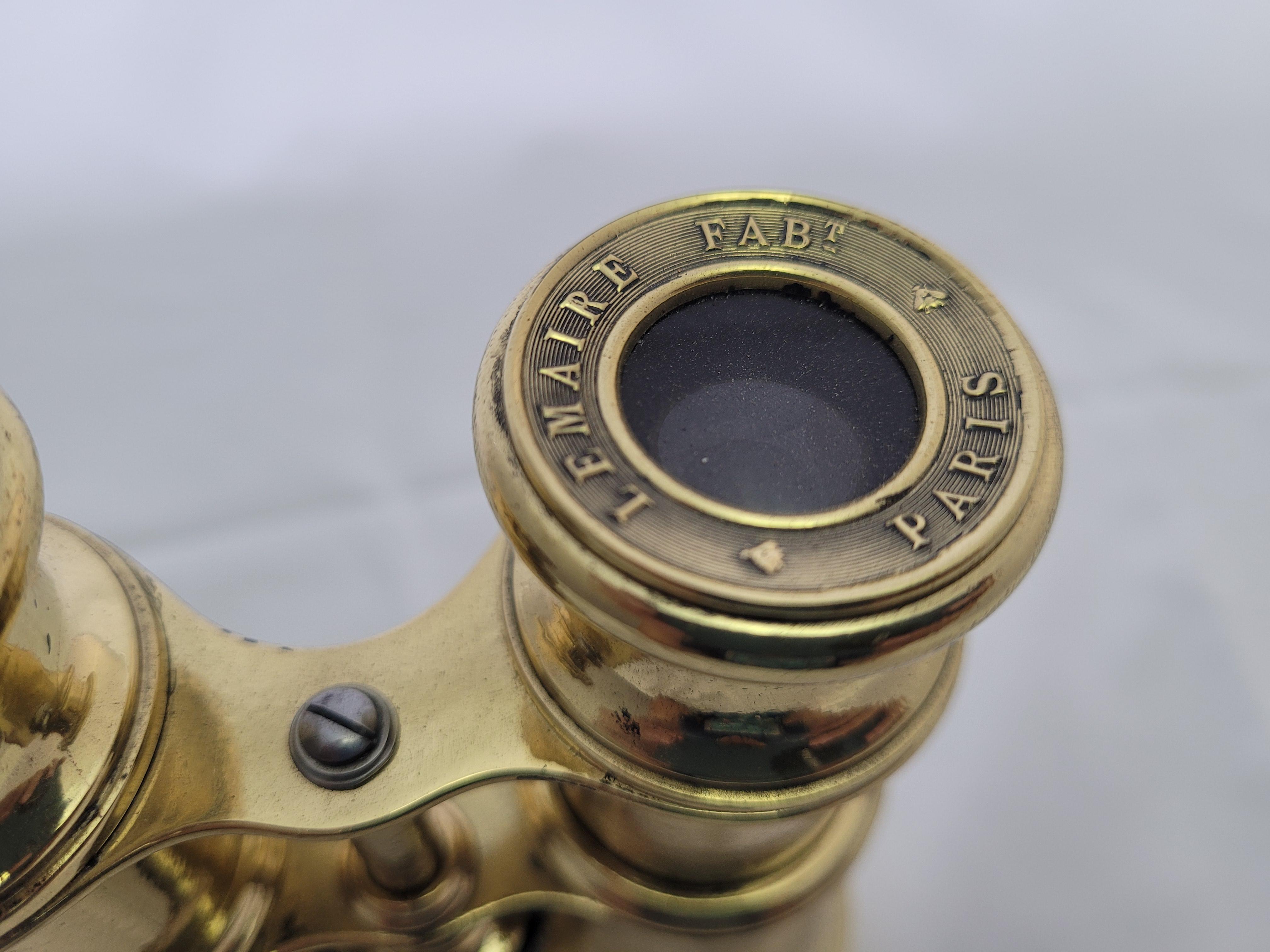 Brass French Yachting Binoculars by Lemaire Fabt, Paris