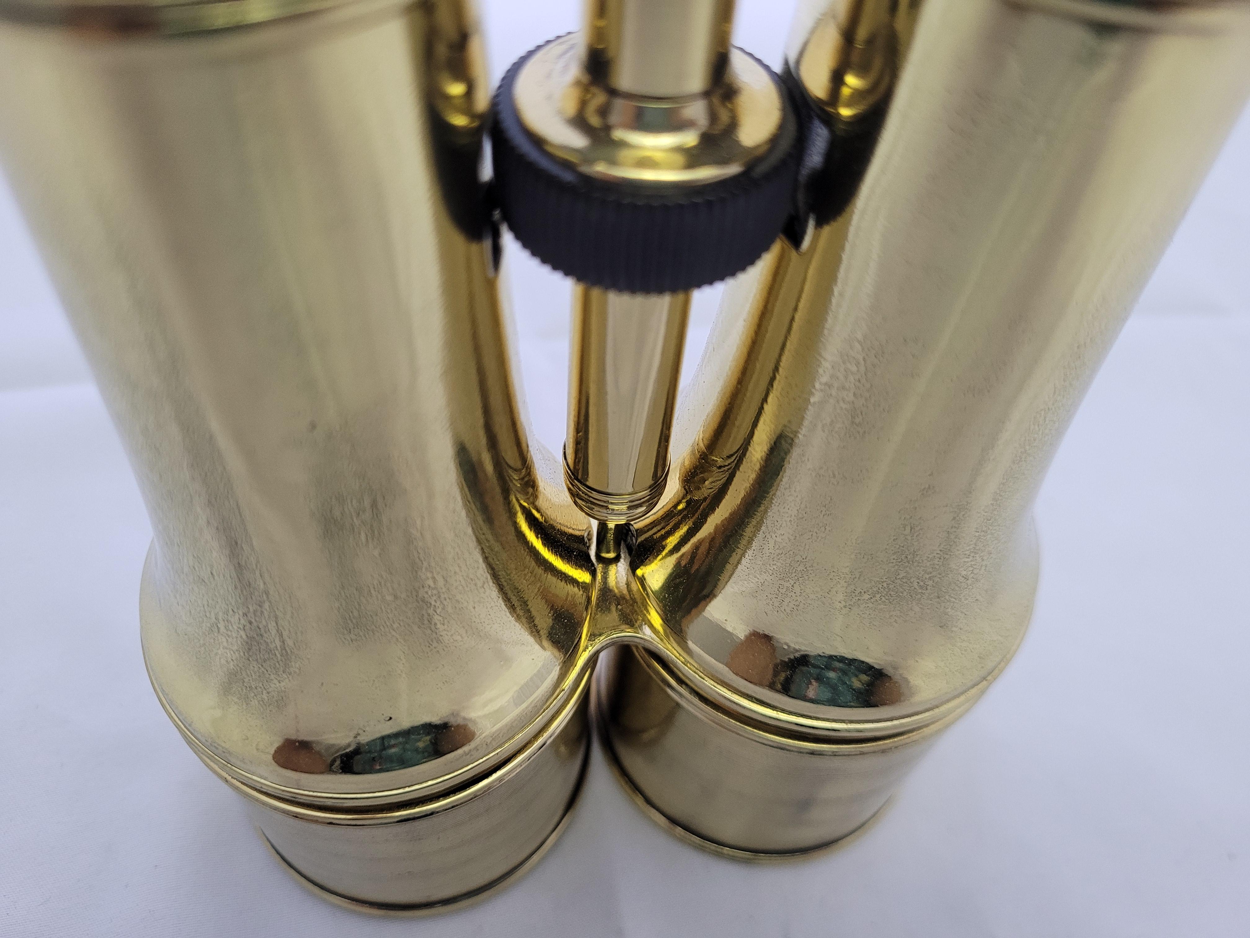 Brass French Yachting Binoculars by Lemaire Fabt, Paris For Sale