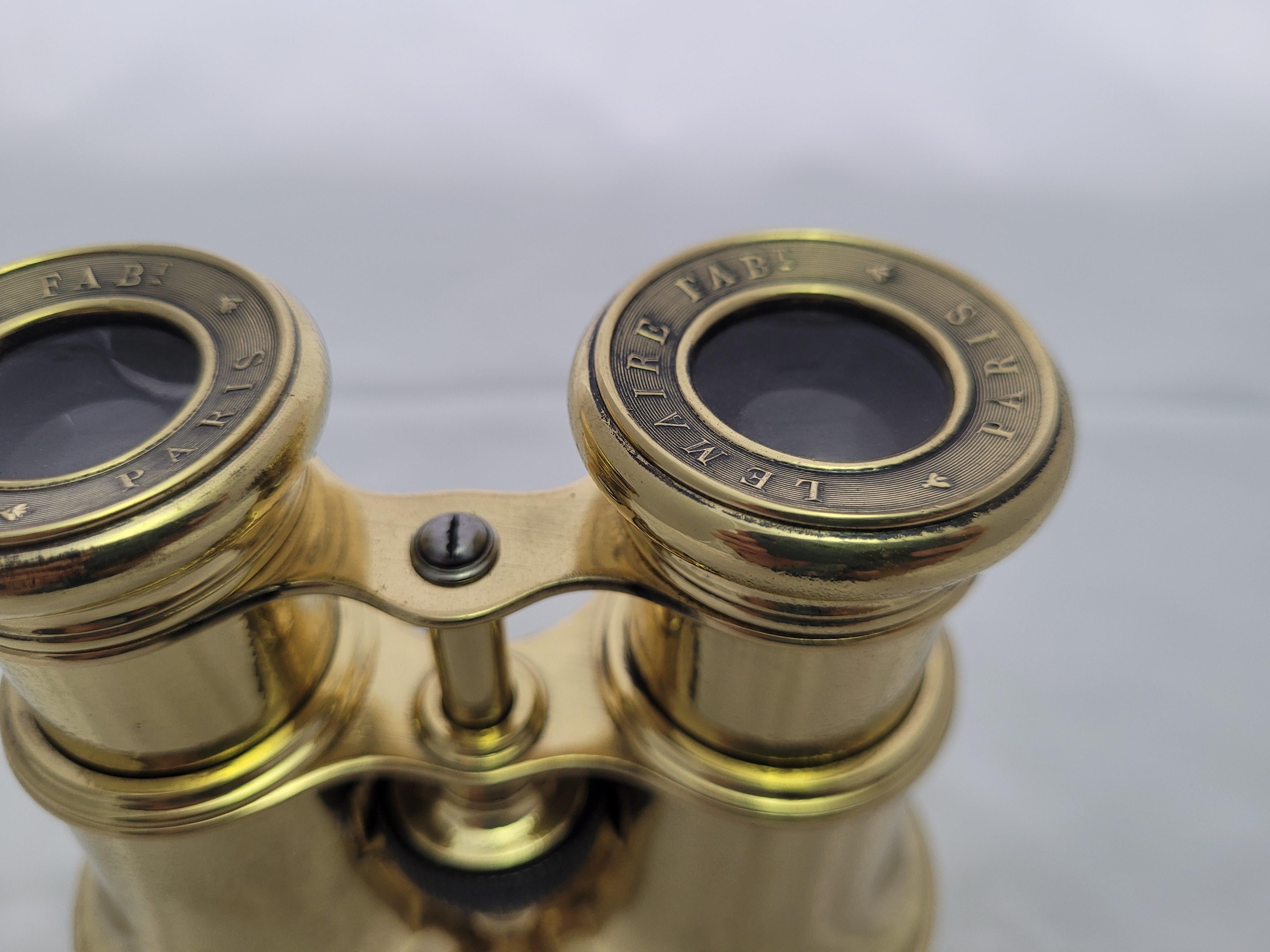 French Yachting Binoculars by Lemaire Fabt. Paris In Good Condition For Sale In Norwell, MA