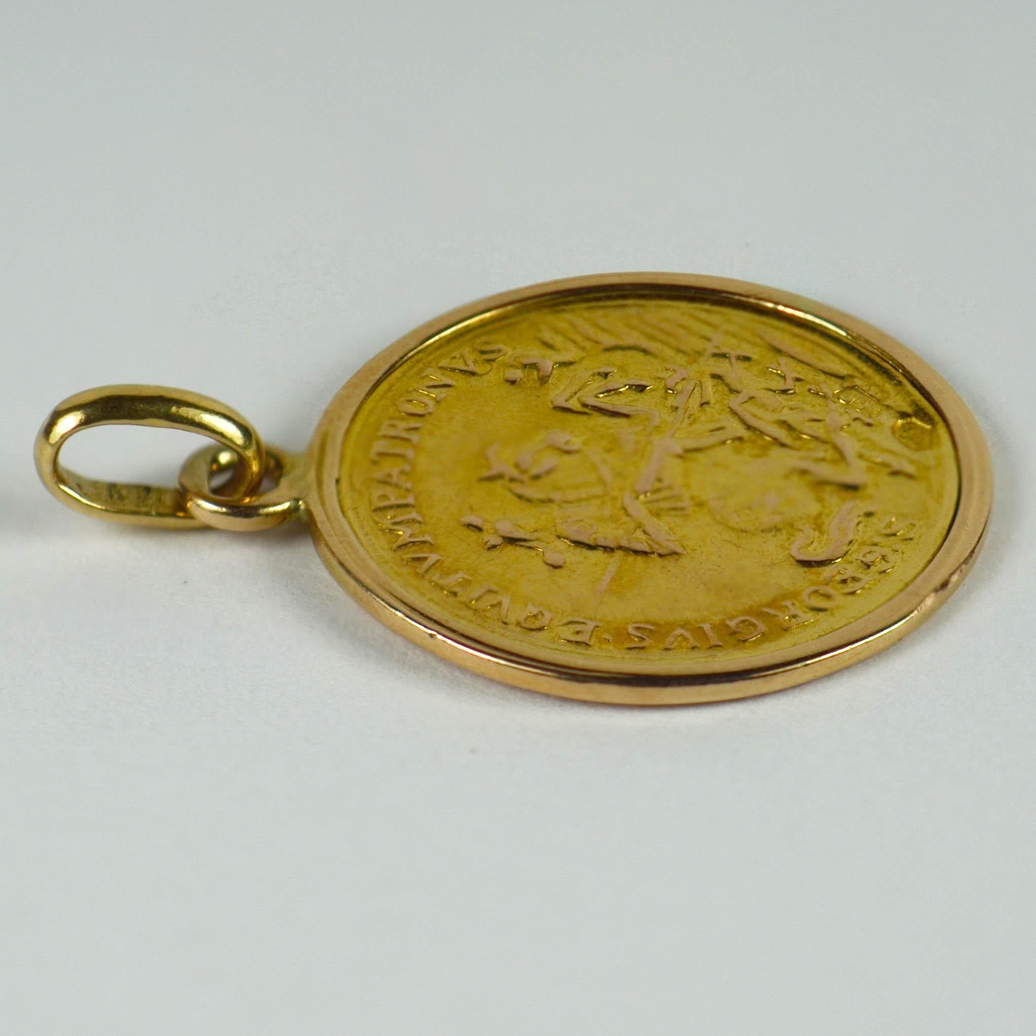 st george pendant gold