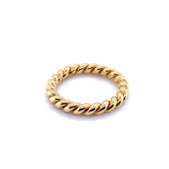 French Twisted Ring Yellow Gold 18 Karat