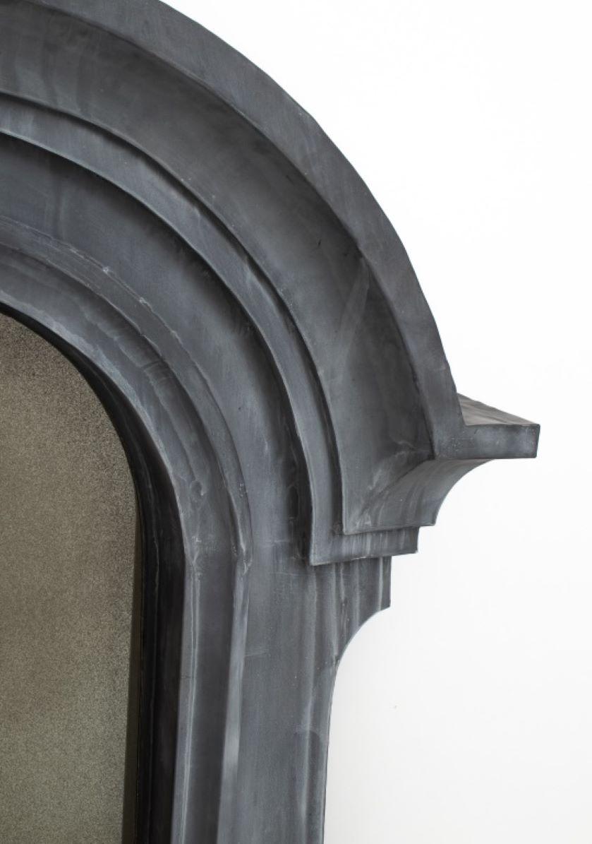 French Zinc Architectural Arch Mirror. 62