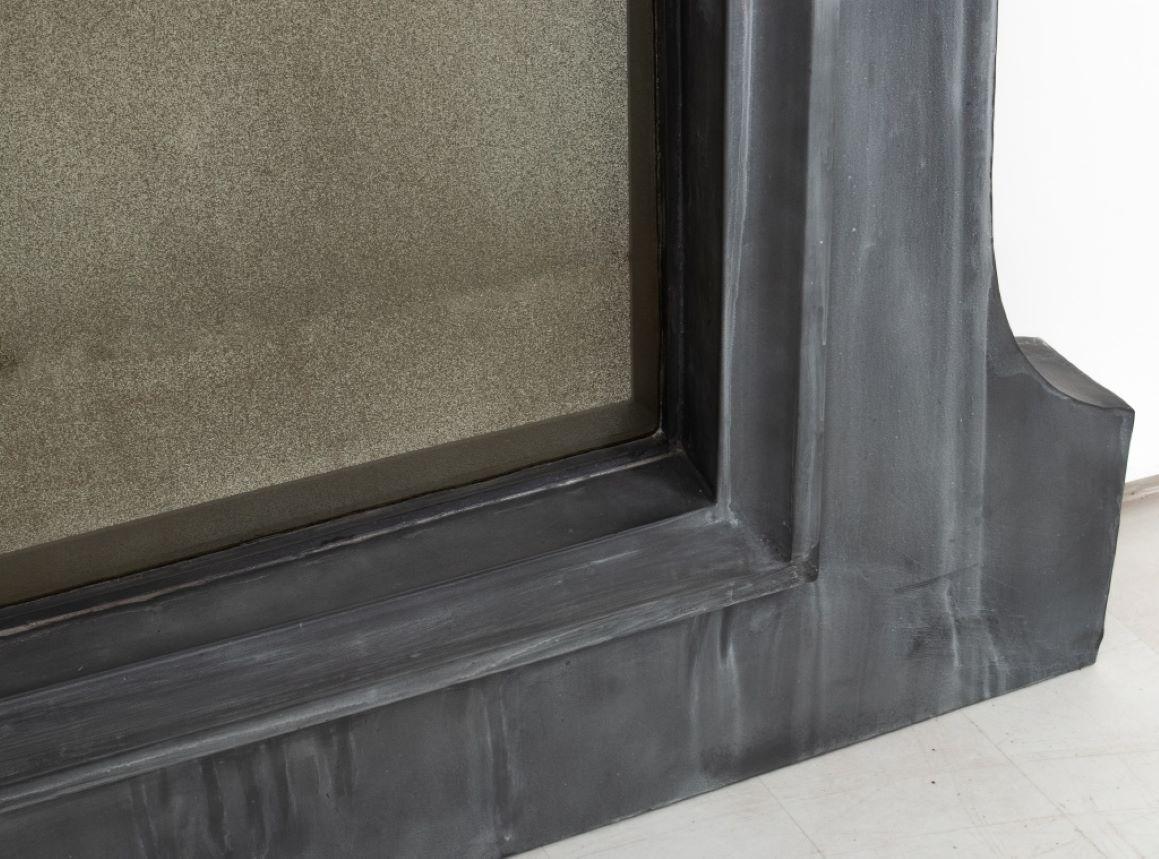 French Provincial French Zinc Architectural  Arched Mirror