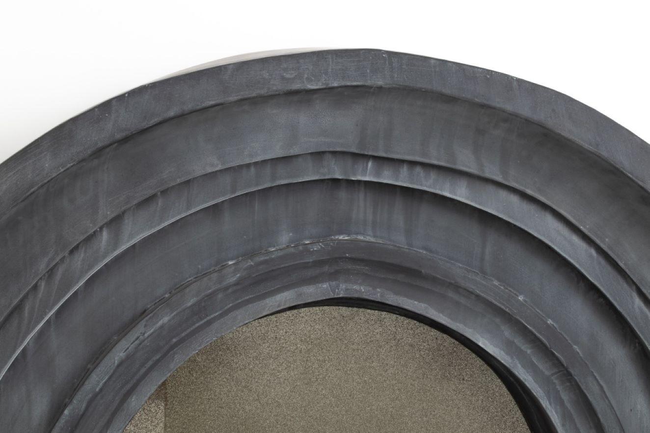 French Zinc Architectural  Arched Mirror In Good Condition In Astoria, NY