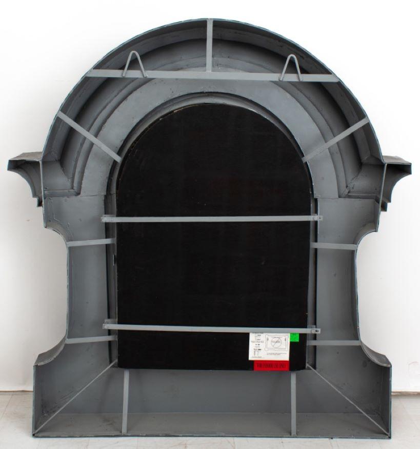 20th Century French Zinc Architectural  Arched Mirror