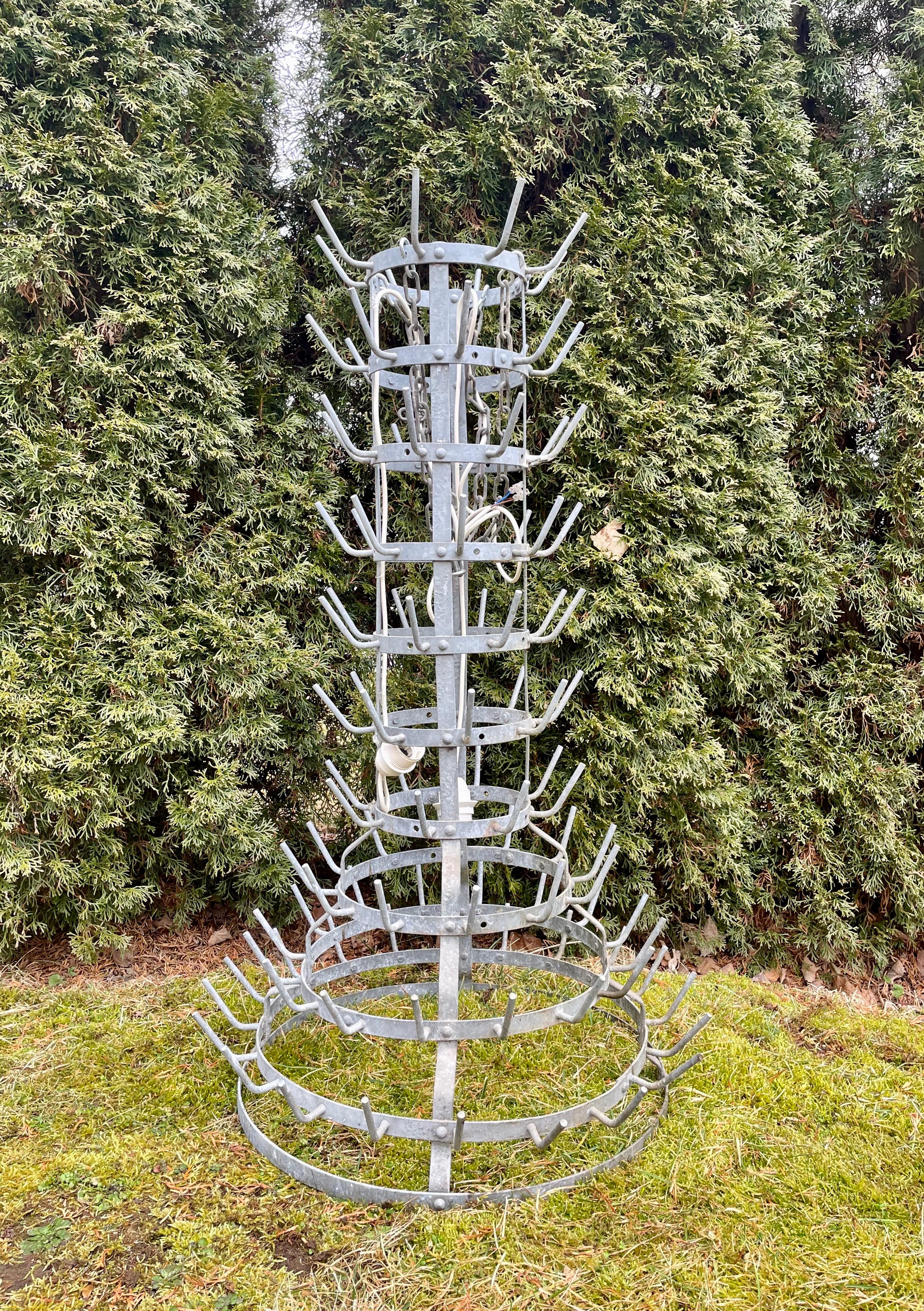 wine bottle drying rack tree
