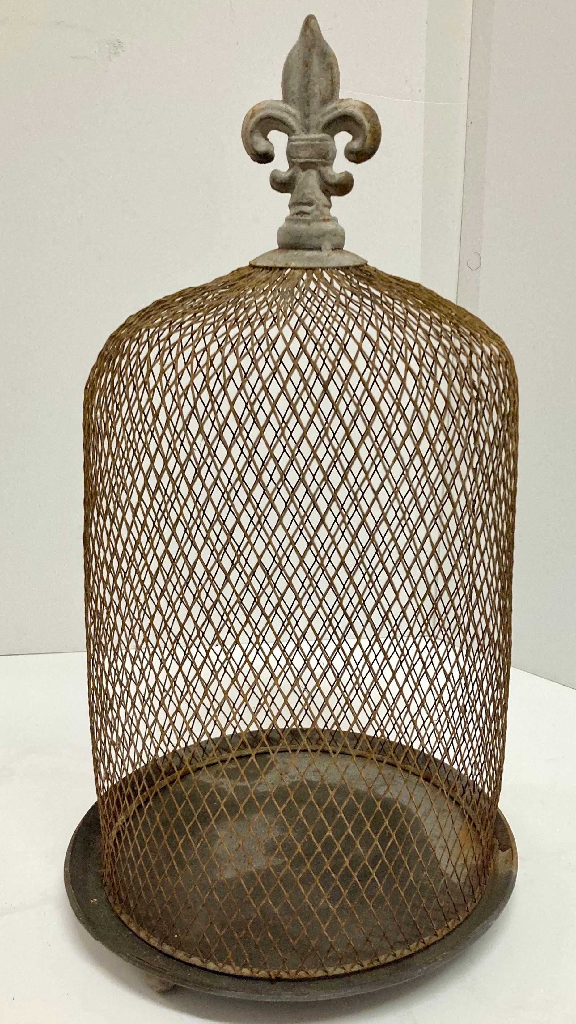 French Zinc Candle Cover and Tray #1 1