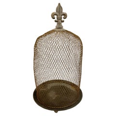 French Zinc Candle Cover and Tray #1