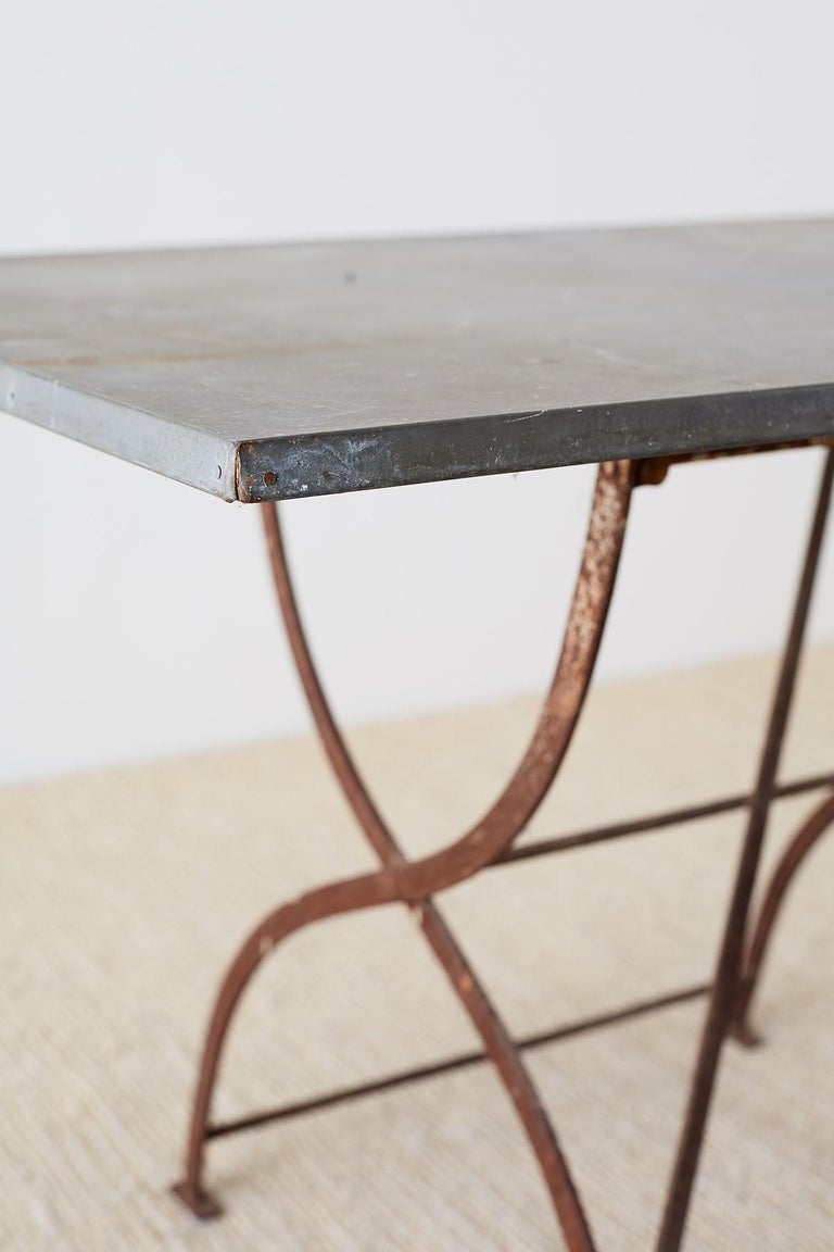 French Zinc Folding Garden Tables at 1stDibs