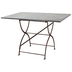 Vintage French Zinc Folding Garden Tables