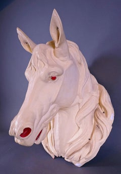 French Zinc Horse Head, circa 1930