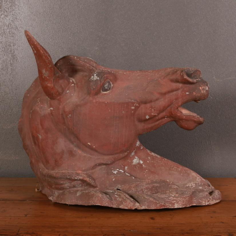 French Zinc Horse Head 3