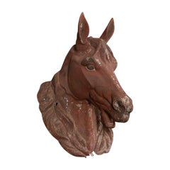 Antique French Zinc Horse Head