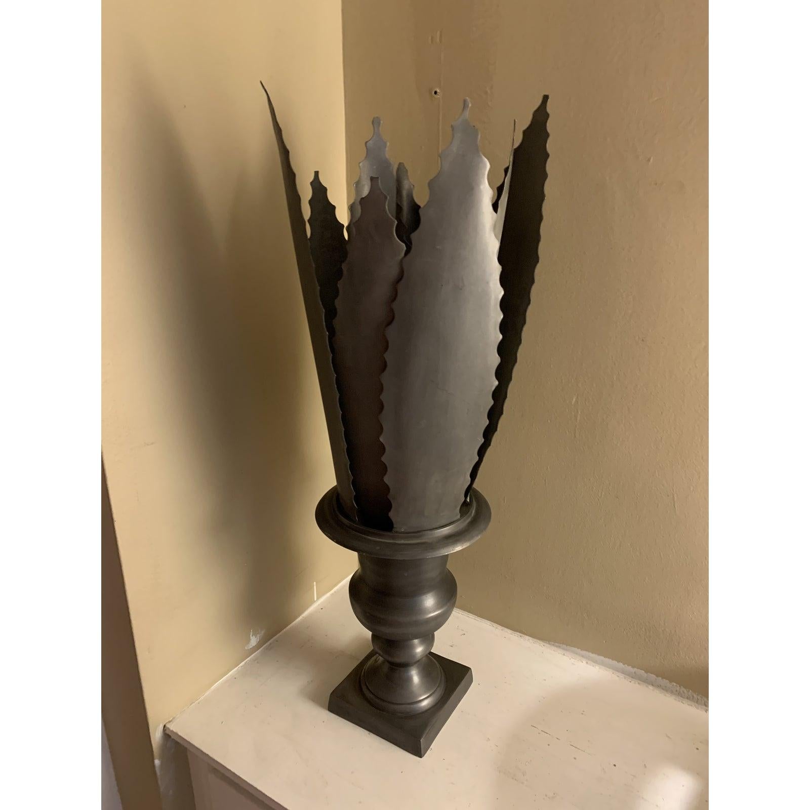 Fantastic French zinc agave plant sculpture from the early 20th century.

Difficult to find these beauties.
 