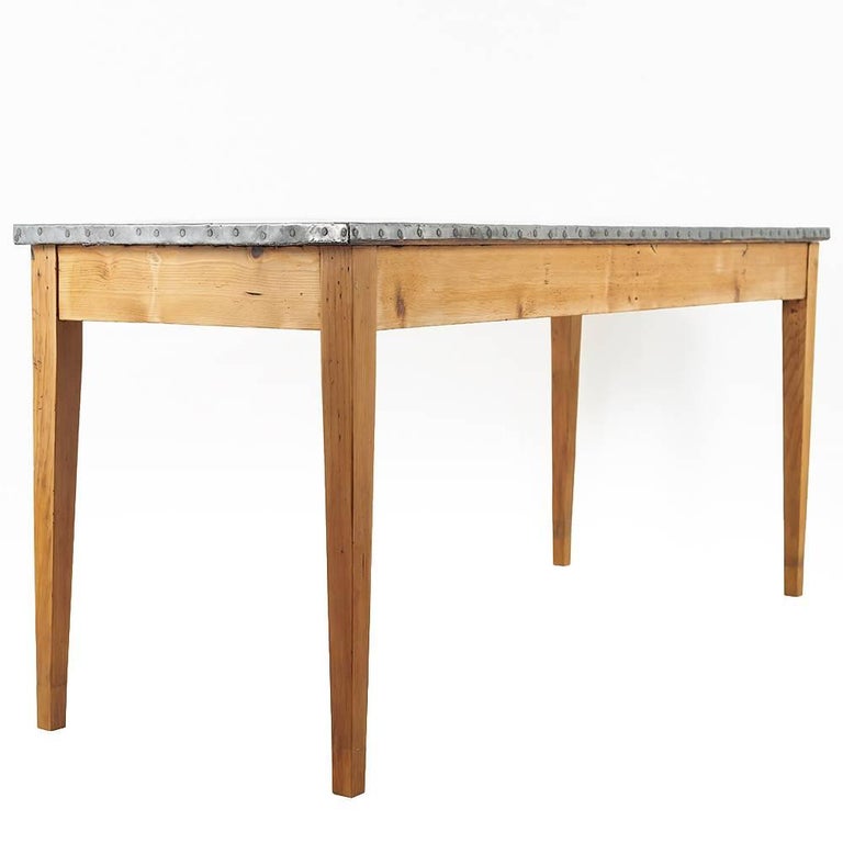 French Zinc Top Table For Sale At 1stdibs