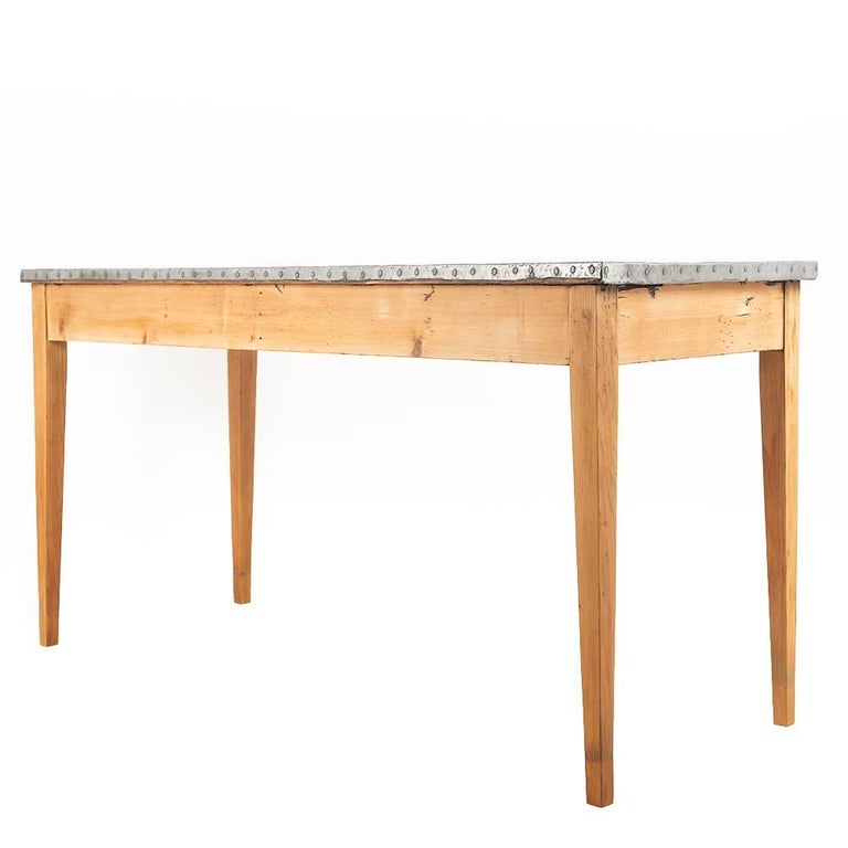 French Zinc Top Table at 1stDibs