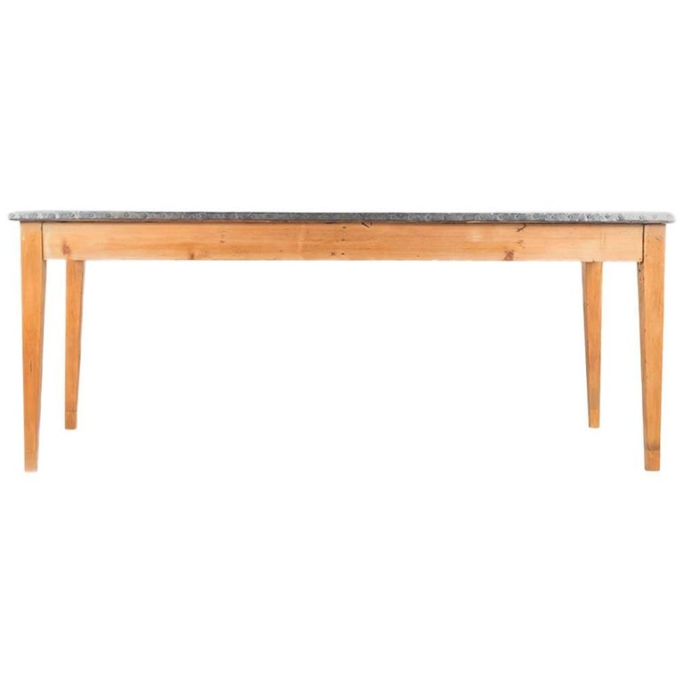 French Zinc Top Table at 1stDibs