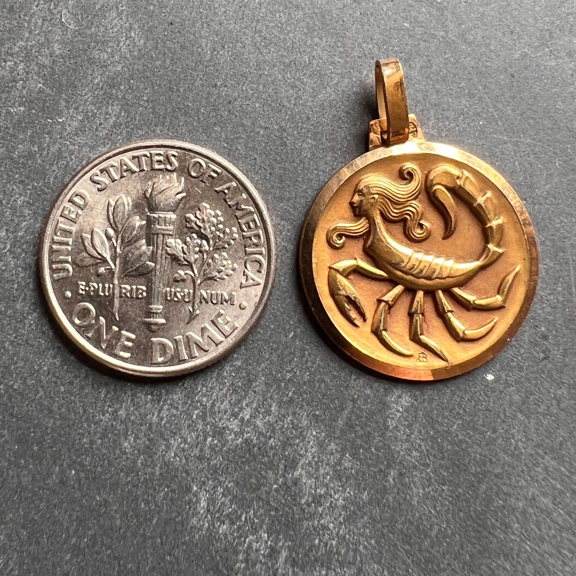 18 Karat Gelbgold Charm-Anhänger mit Sternzeichen, Tierkreiszeichen und Sternzeichen 3