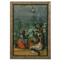 French Zuber Wallpaper Scene of Nubians, Late 18th Century