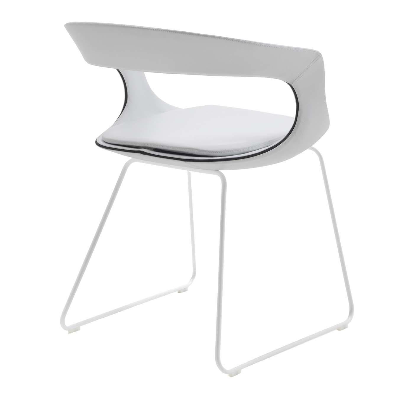 Modern Frenchkiss Low-Backed Sled-Base Chair by Stefano Bigi For Sale