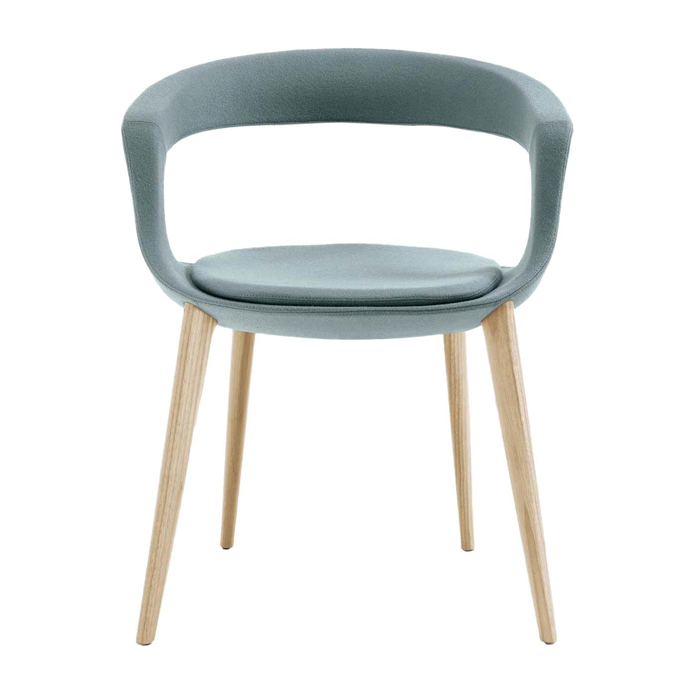 Frenchkiss Low-Backed Wooden-Legged Chair by Stefano Bigi For Sale