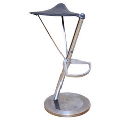 Frenesi' Aluminium Stool by Ramón Benedito for Group Transatlantic, Spain.