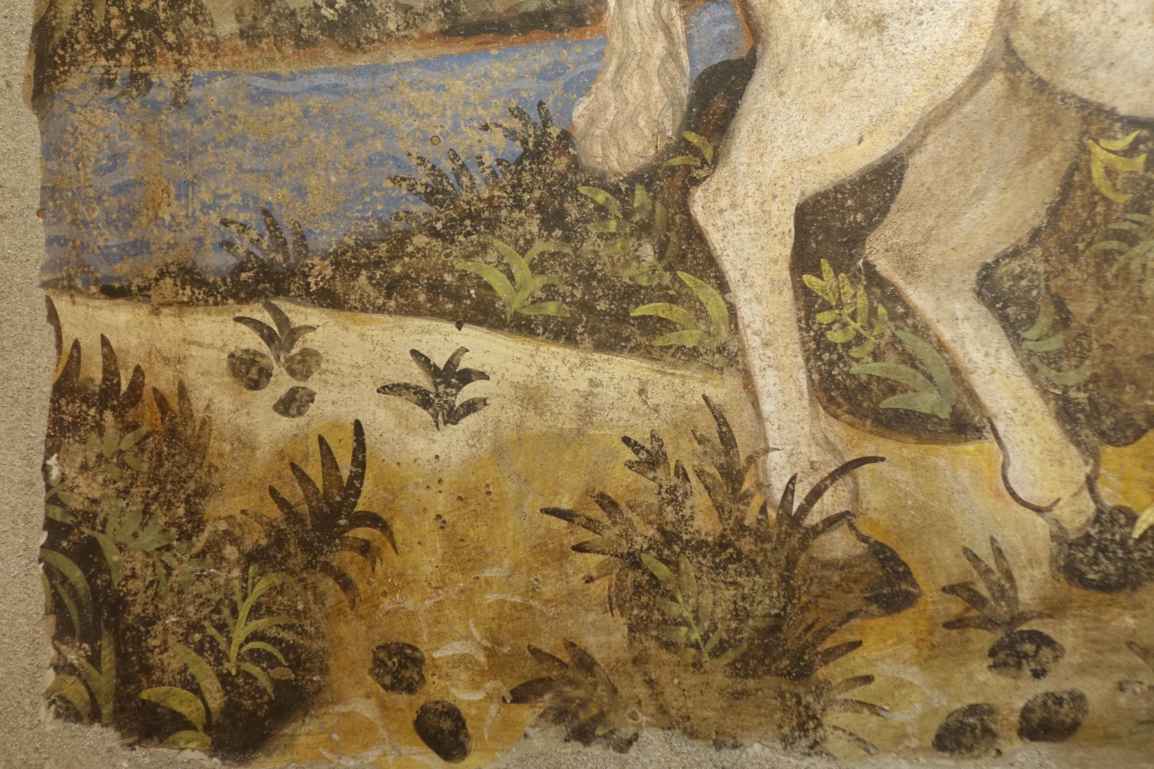 Other Fresco 'Strappo' Saint Georges Slaying the Dragon, Italy, circa 1500 For Sale