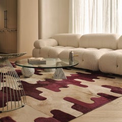 Modern, Wavy, Customizable Purple, Caramel Rug XLarge