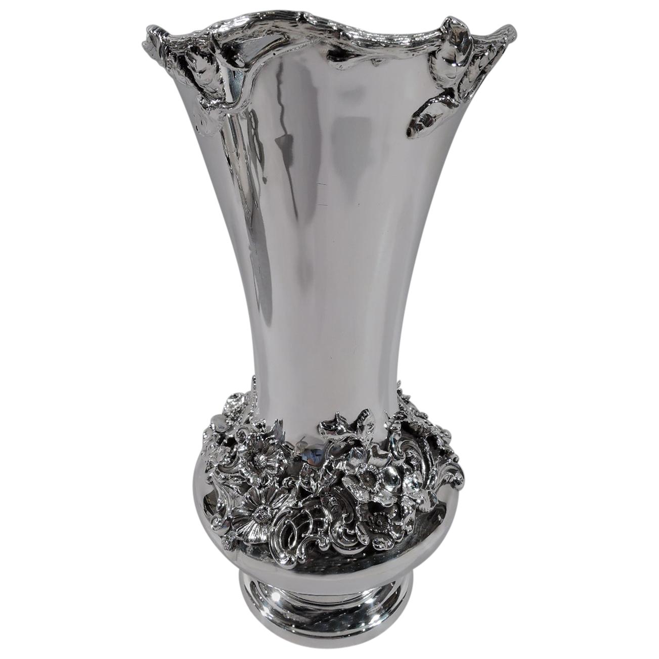Fresh and Pretty Antique American Sterling Silver Flower Vase