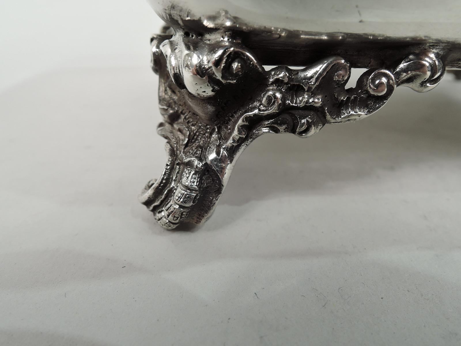 Fresh and Pretty Austrian Art Nouveau Silver Keepsake Casket Box For Sale 1