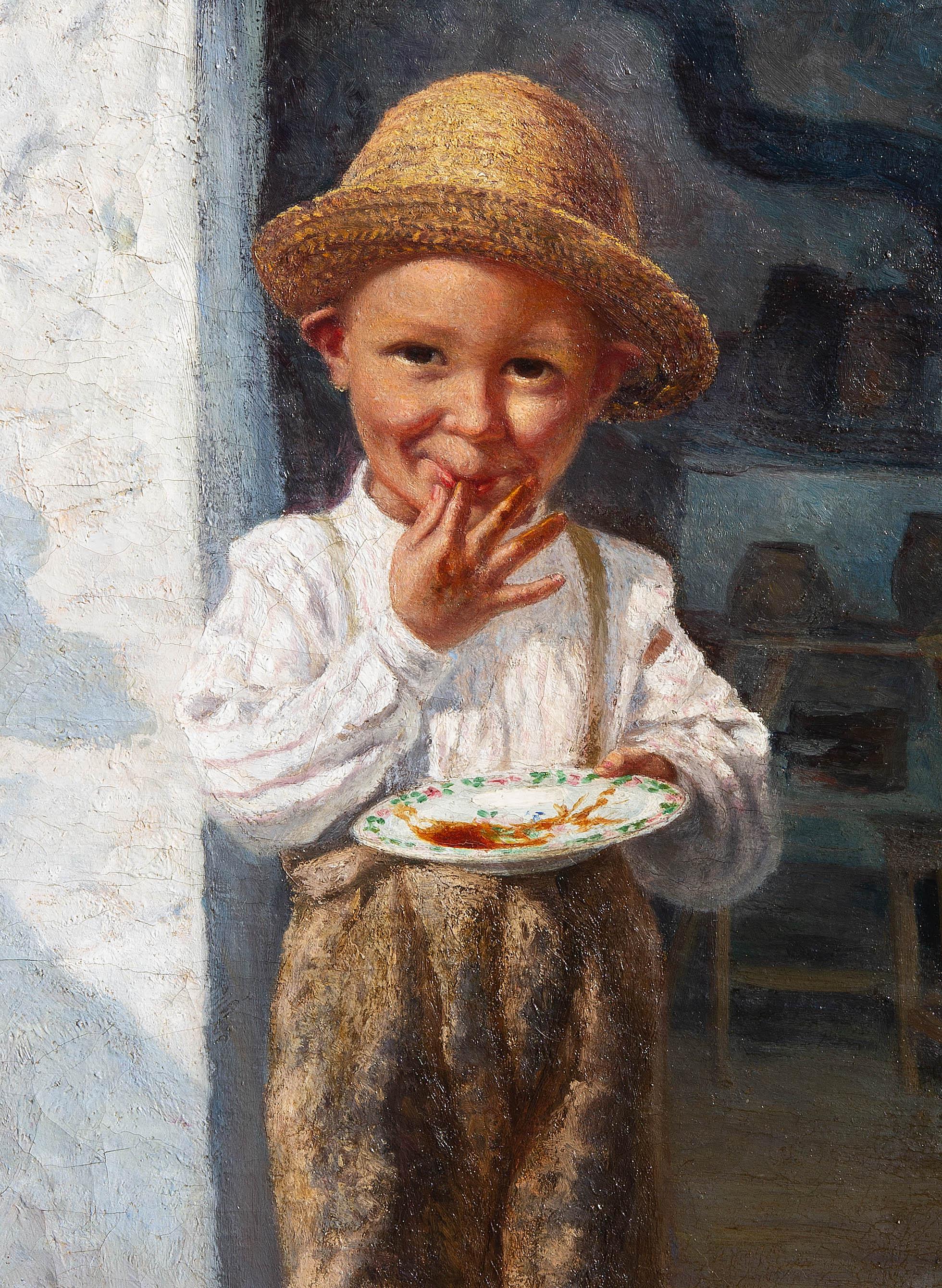 „Fresh Jam“ Genregemälde von Hans Chytra, 19. Jahrhundert (Österreichisch)