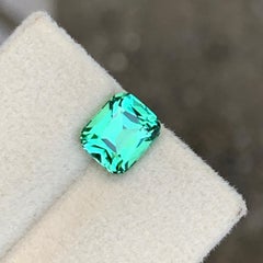 Fresh Mint Green Clean Cushion Cut Tourmaline Gemstone for Jewelry