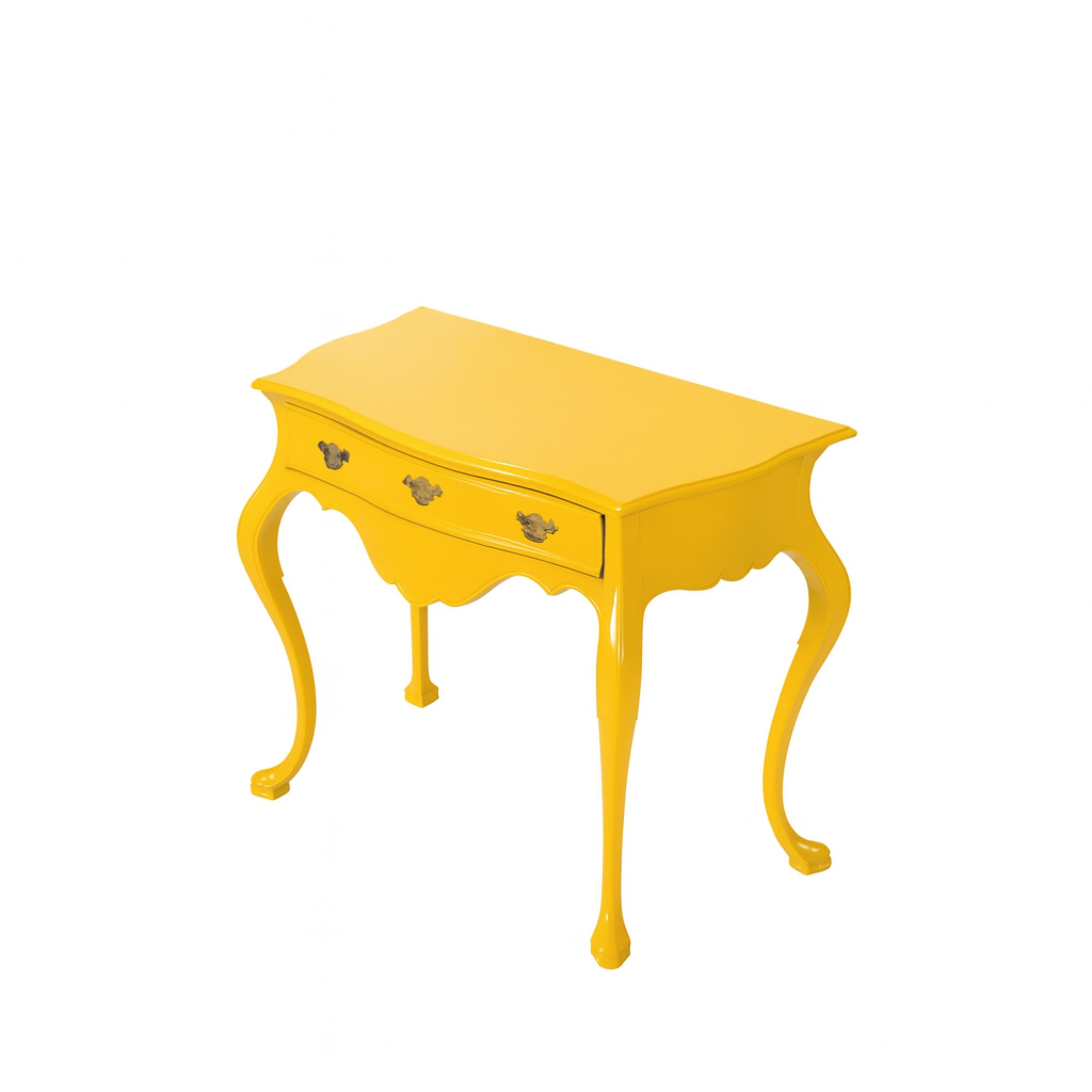 Portugais Fresh Mostard Color Baroque Styled Commode, 19th Century en vente