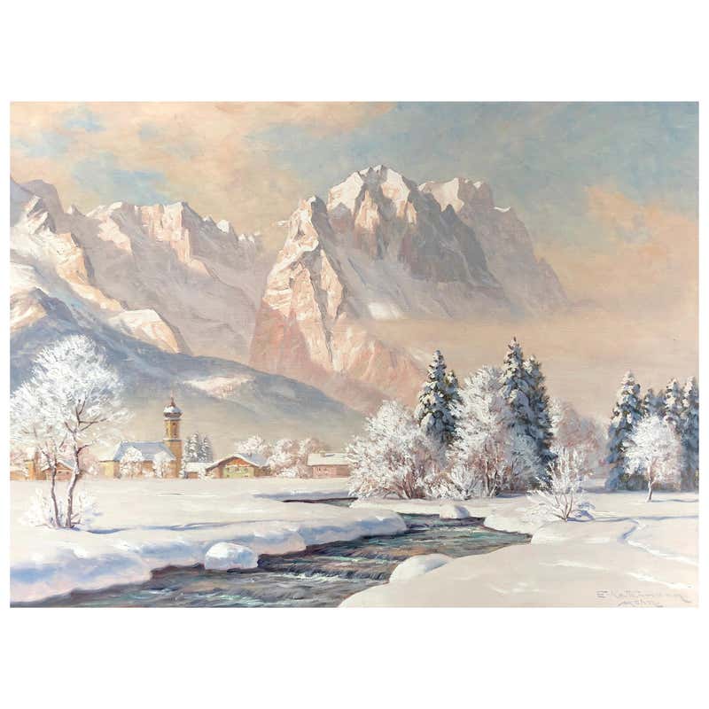 "First Snow" Painting by Russian Artist Vladimir Pentjuh at 1stdibs