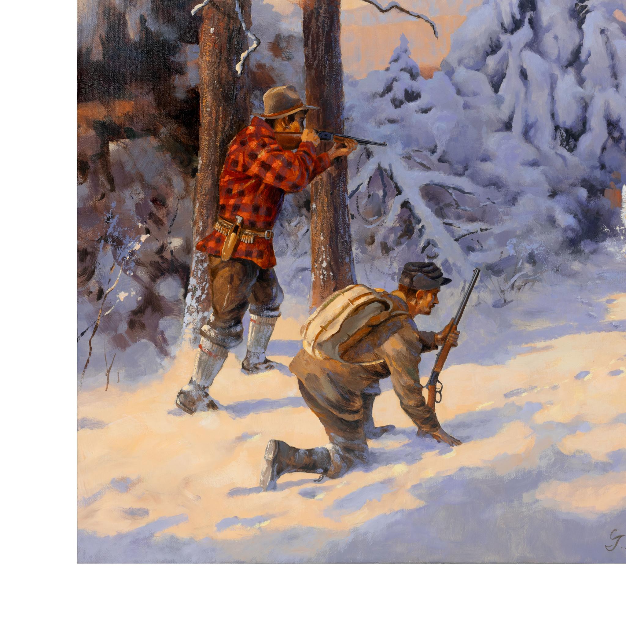 American Fresh Tracks Original Oil Painting by Greg Parker For Sale