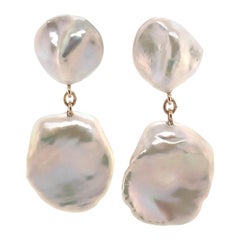 Fresh Water Pearl Earrings 14k Gold Certified