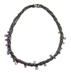 Collana di perle e zaffiri d'acqua dolce