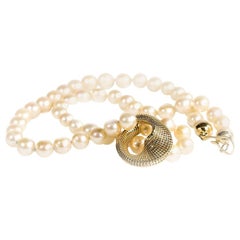 18 Karat  Yellow Gold. Freshwater Pearls Beaded Collier