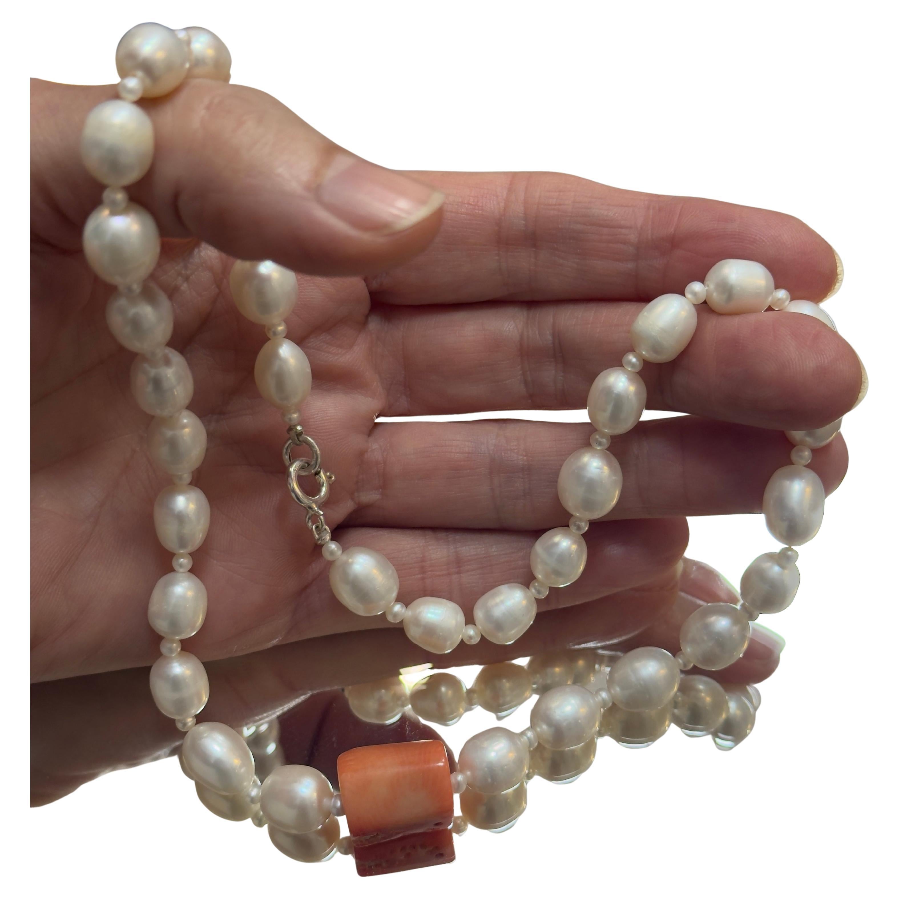 Süßwasserperlen Korallenkette (Kunsthandwerker*in) im Angebot