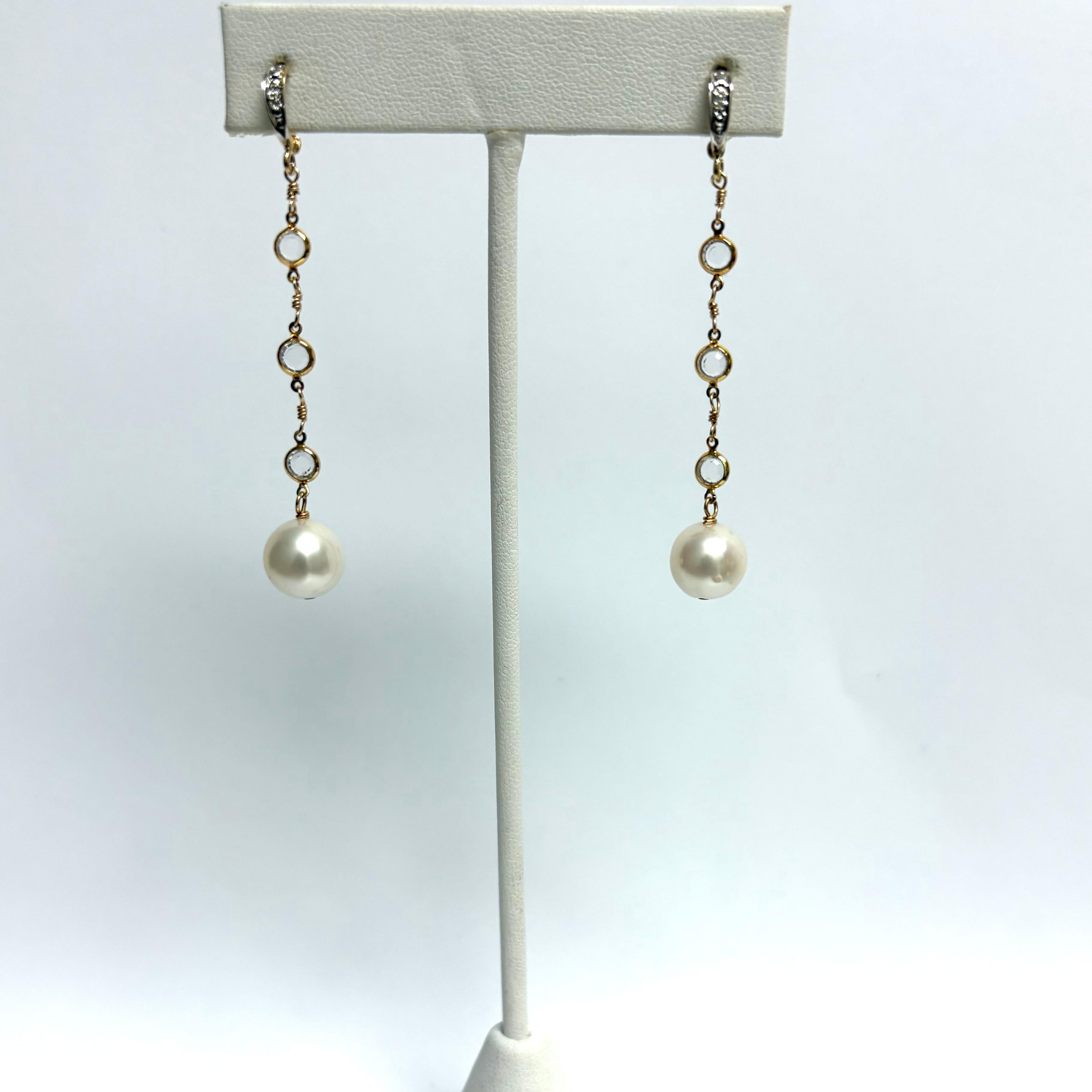 Orecchini Paradizia con perle d'acqua dolce e Swarovski e diamanti In condizioni Nuovo in vendita a Laguna Beach, CA