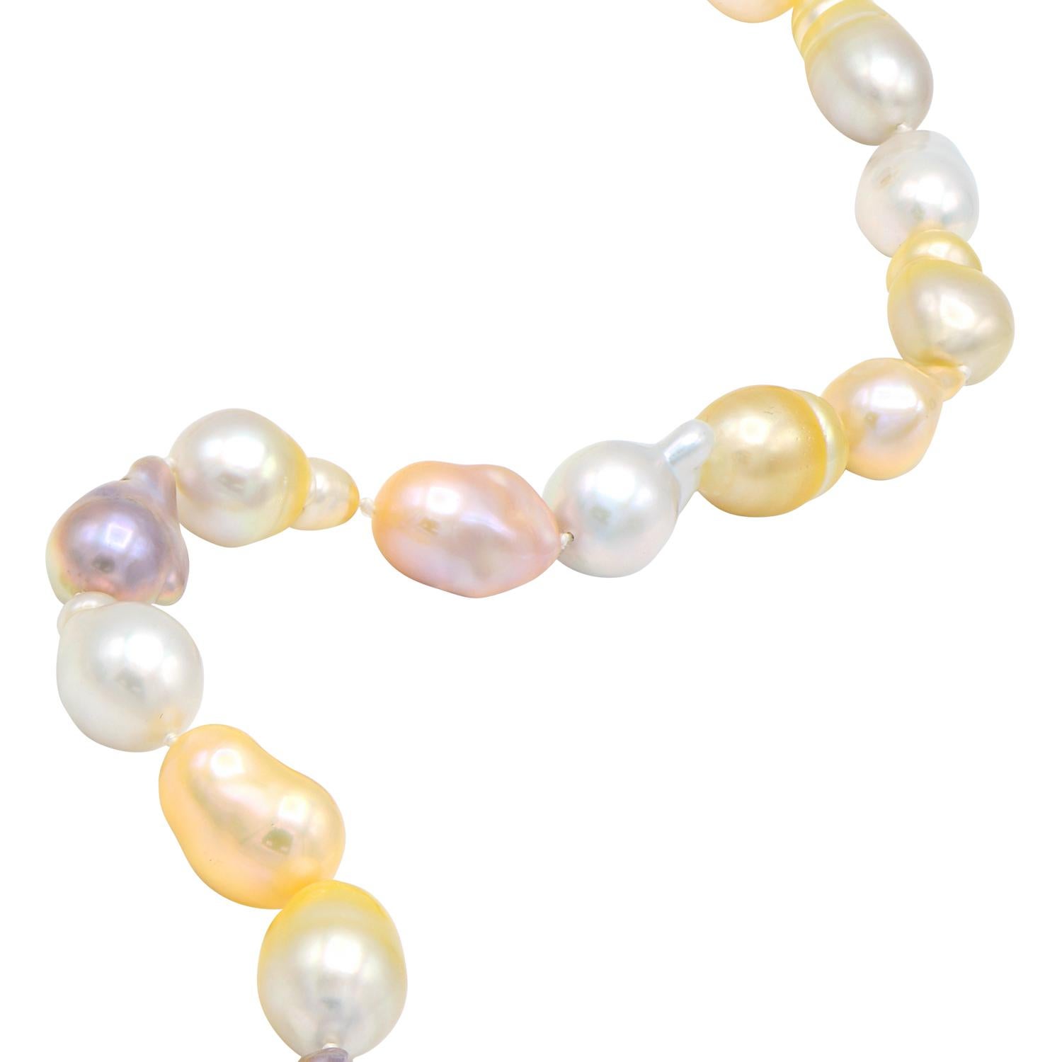 multi color pearl necklace