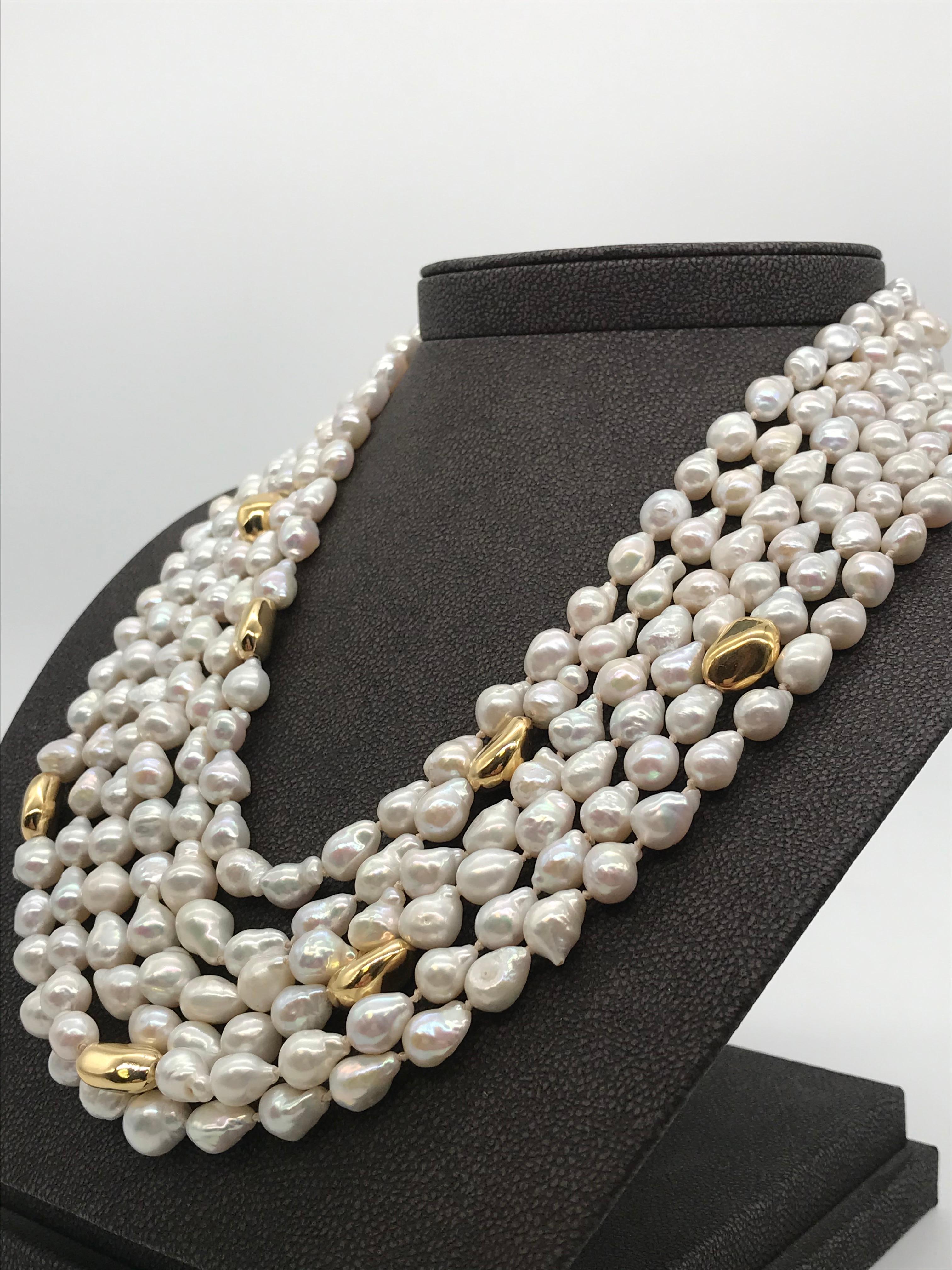 Diamond and pearl Bakelite natural pearl necklace