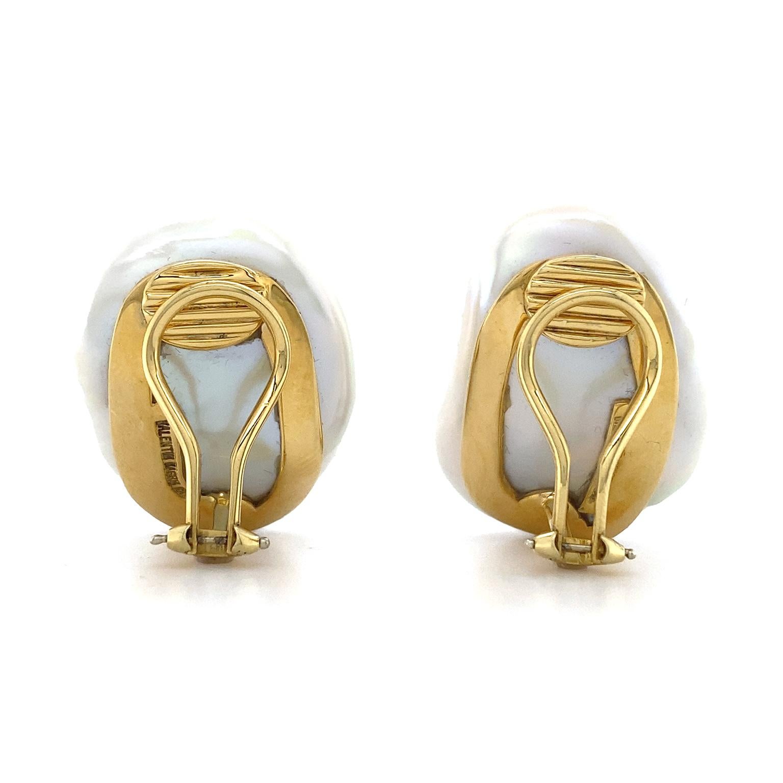 baroque pearl stud earrings