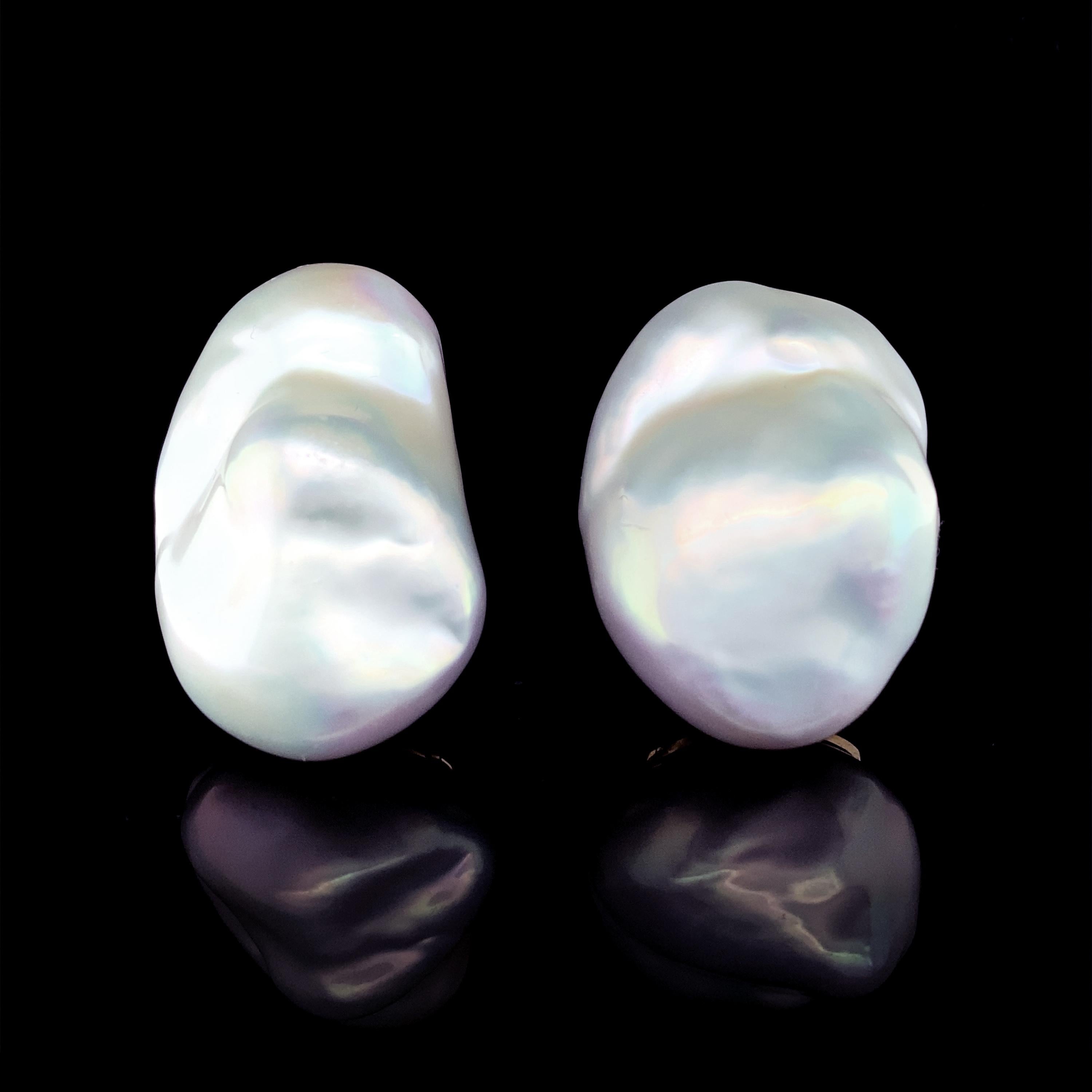 baroque pearl earrings studs