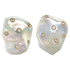 Barocke Perlen-Diamant-Ohrringe