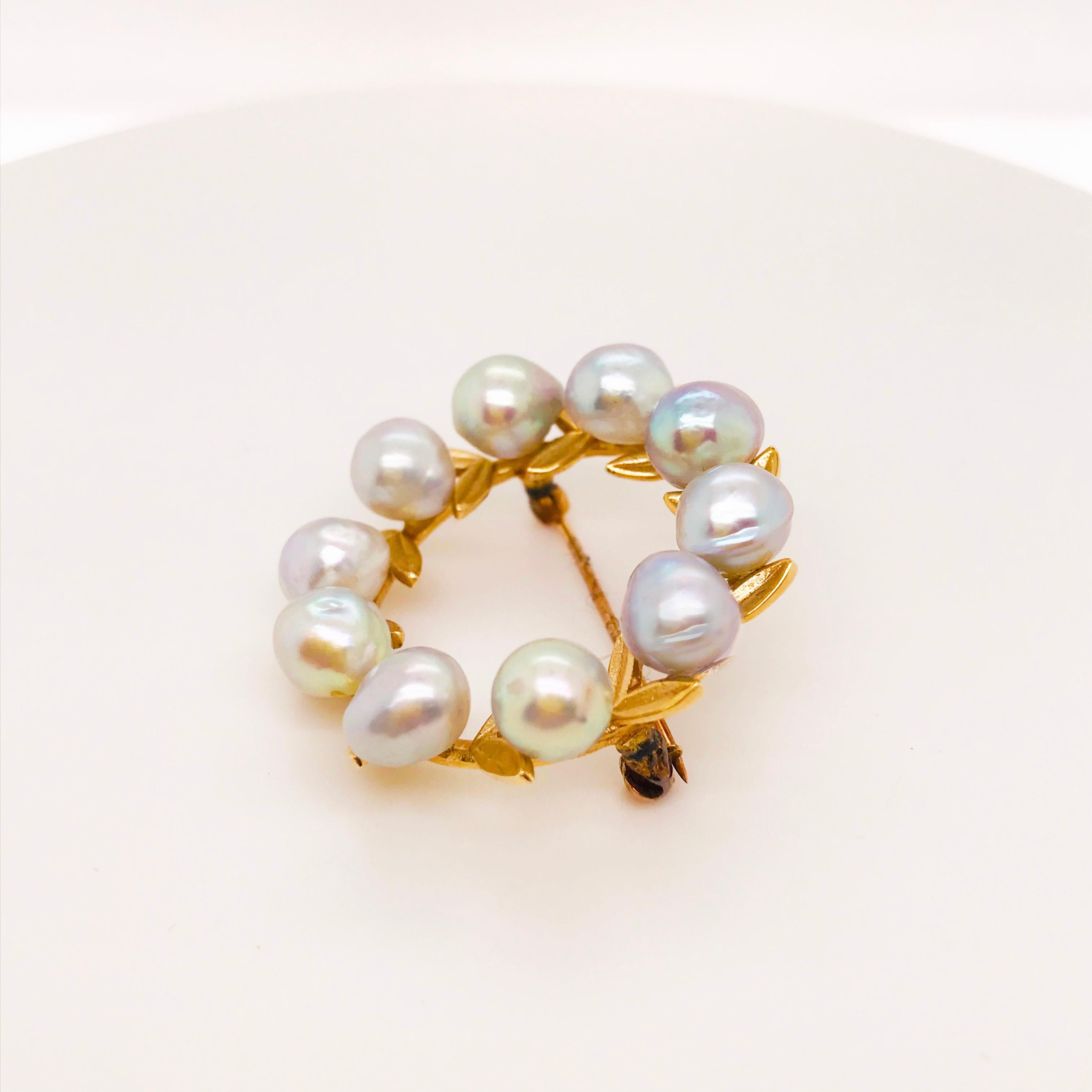 freshwater pearl brooch