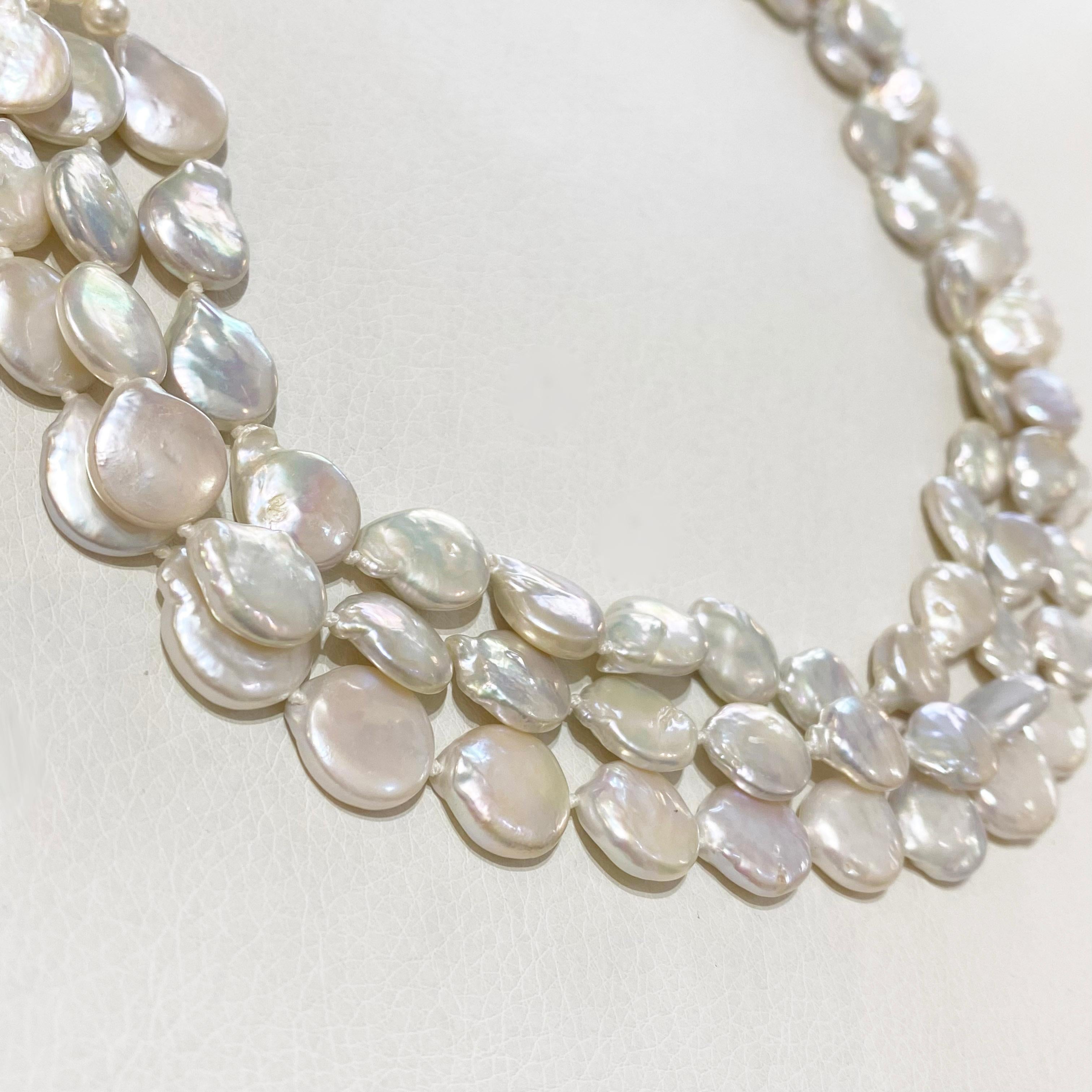 pearl necklace multi strand