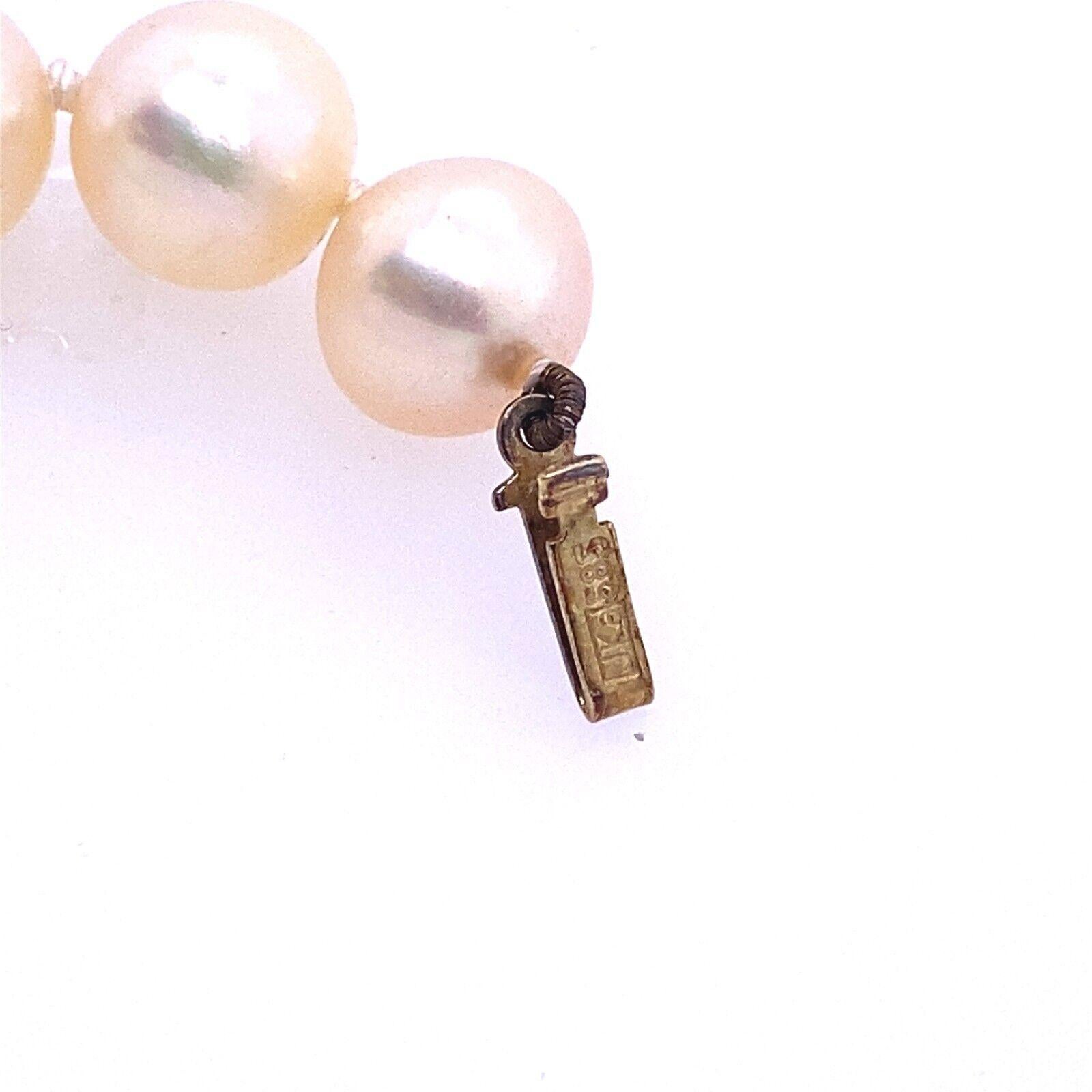 Süßwasser-Kulturperlenkette Perlen mit 14ct Gelb & Gold Verschluss im Zustand „Gut“ im Angebot in London, GB