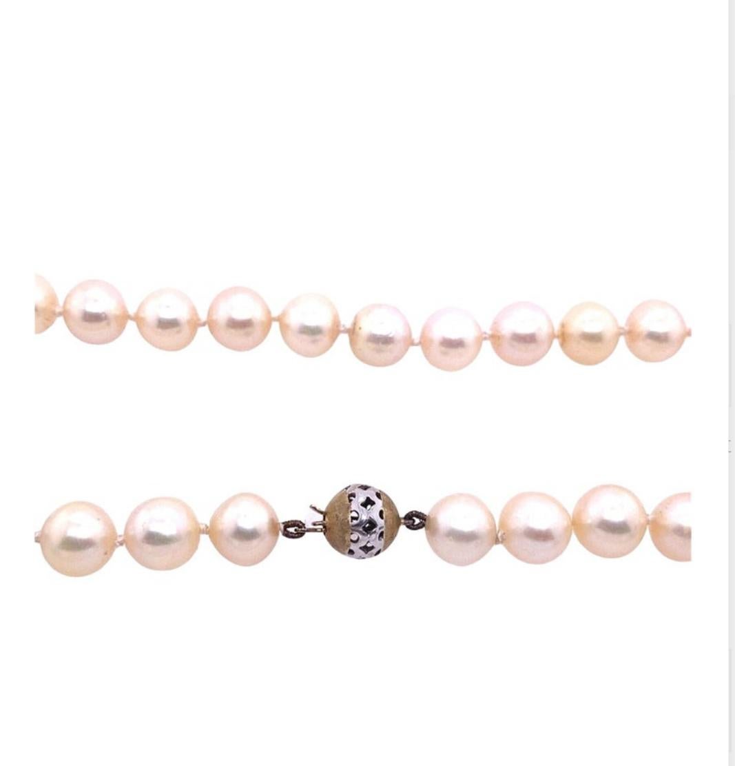 Süßwasser-Kulturperlenkette Perlen mit 14ct Gelb & Gold Verschluss Damen im Angebot