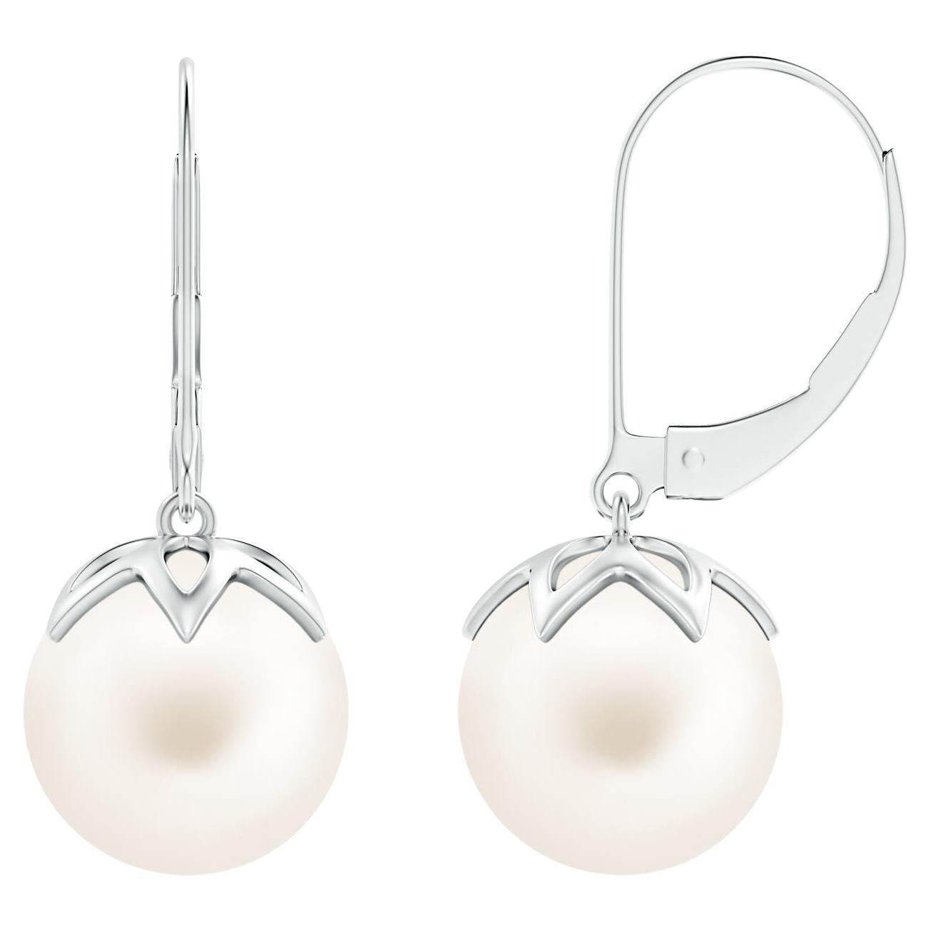 Gold-Filled Cultured Freshwater Pearl Lever Earrings